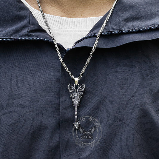 Vintage Rock Guitar Stainless Steel Pendant