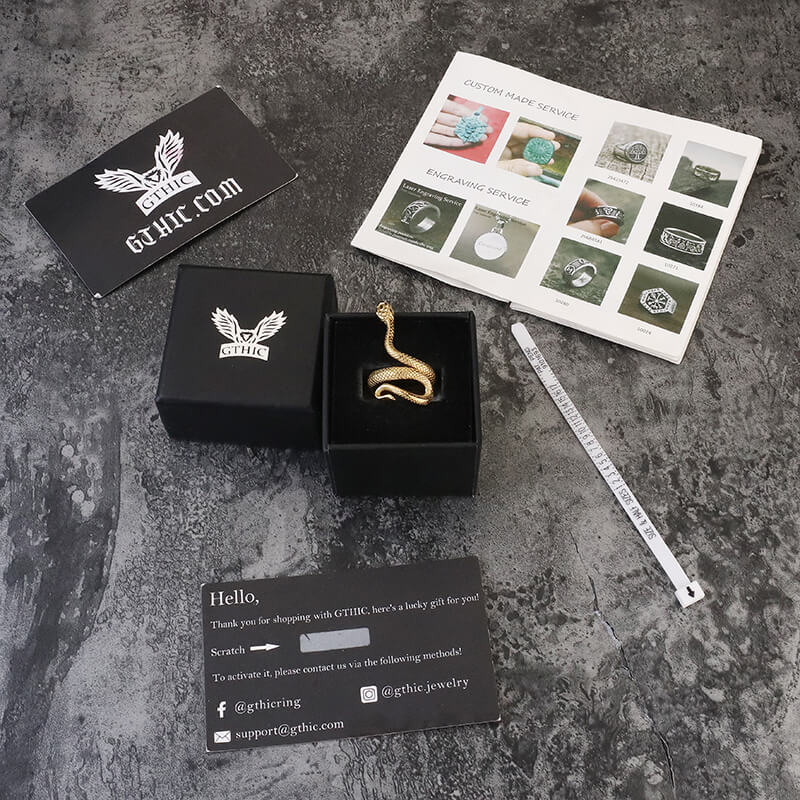 Vintage Snake Stainless Steel Ring