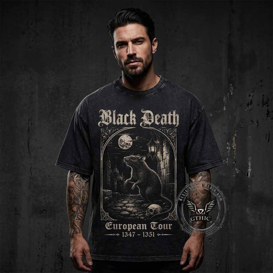 Vintage Washed Black Death Rat T-shirt