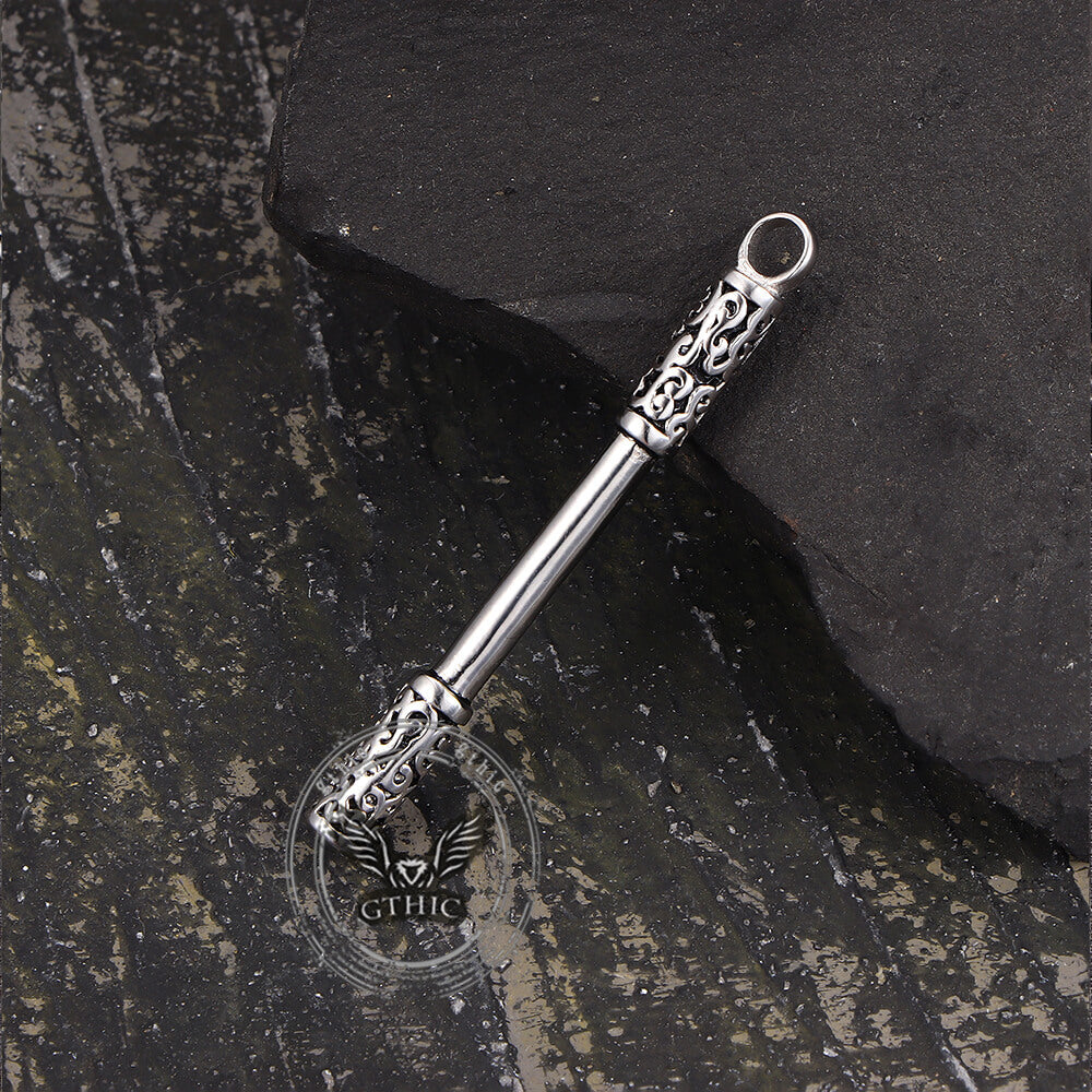 Vintage Wukong Jin Gu Bang Stainless Steel Pendant