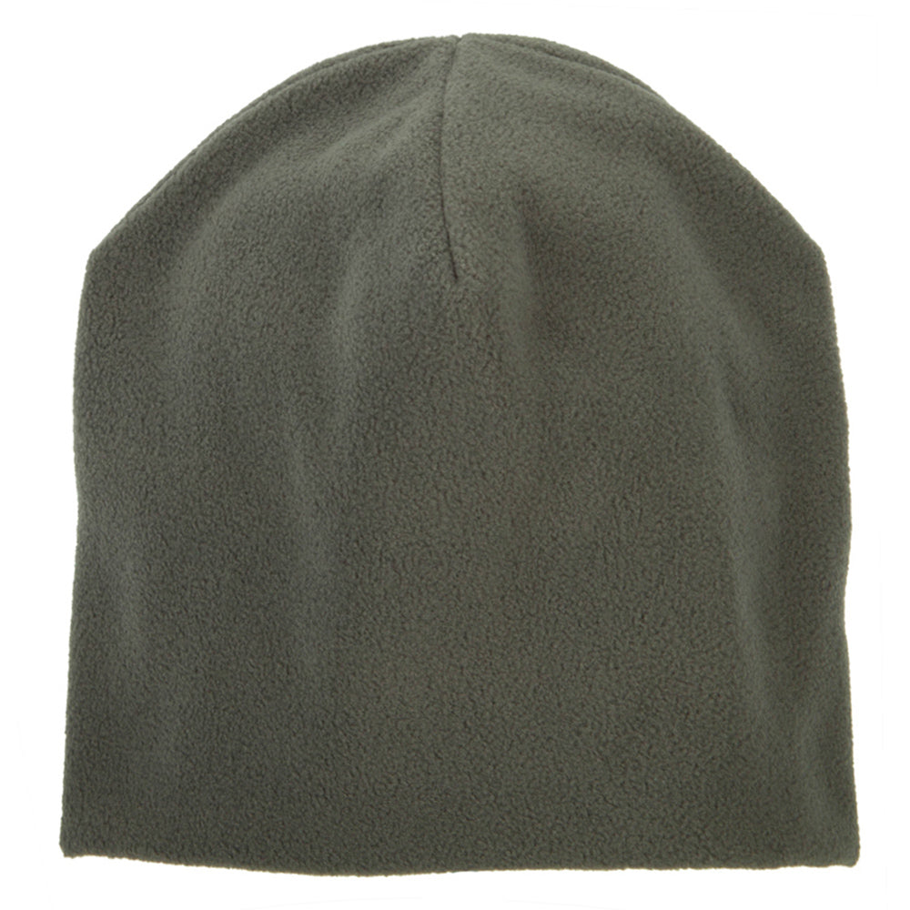 Big Size Vertical Seam Polyester Fleece Short Beanie