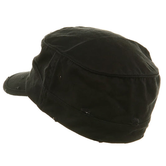 Washed Cotton Fitted Army Cap