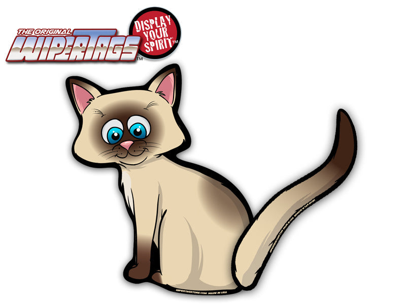 Cat Wagging Tail-Siamese WiperTags