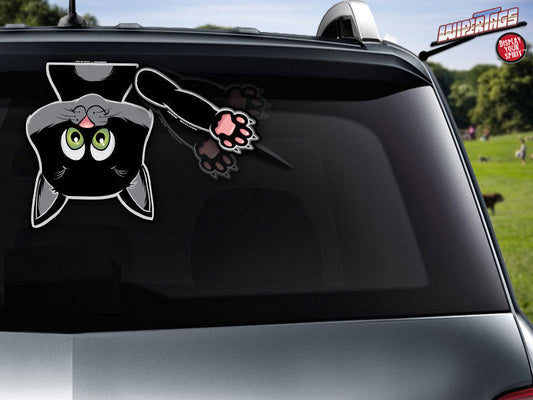 Mystic Waving Black Kitten WipurrTags