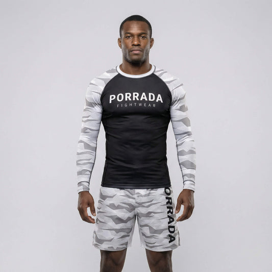 WHITE CAMO RASH GUARD