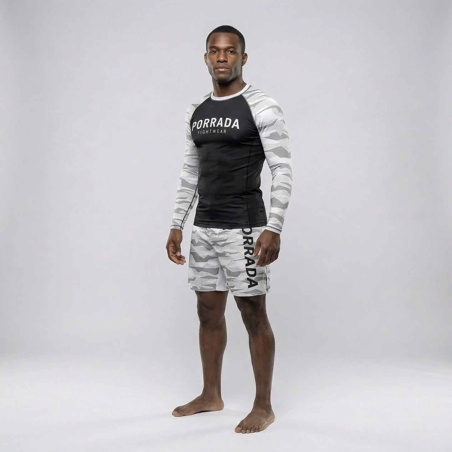 WHITE CAMO RASH GUARD
