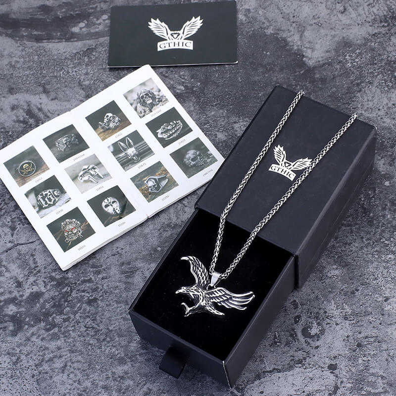 Winged Eagle Stainless Steel Pendant