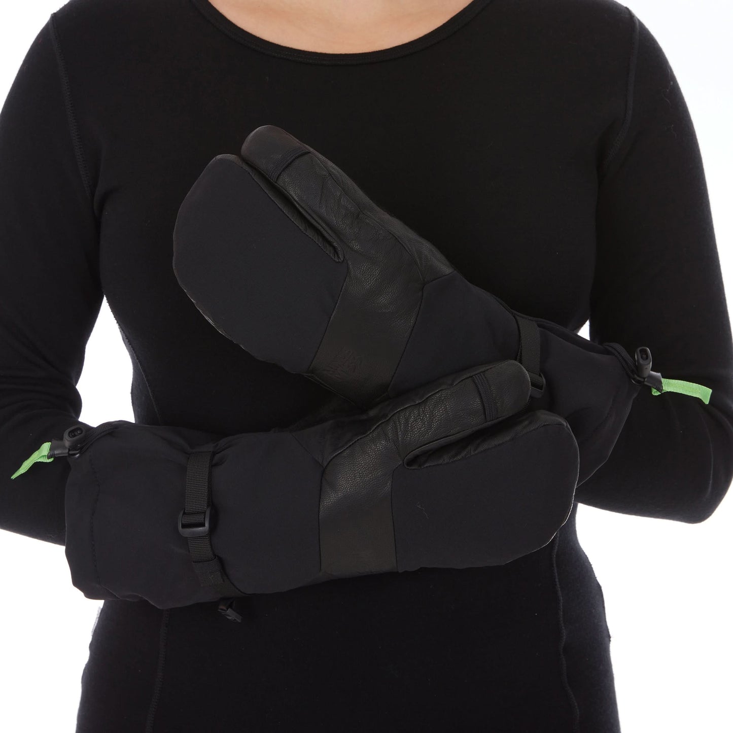 WoolTek Three Finger Waterproof Ski Gloves