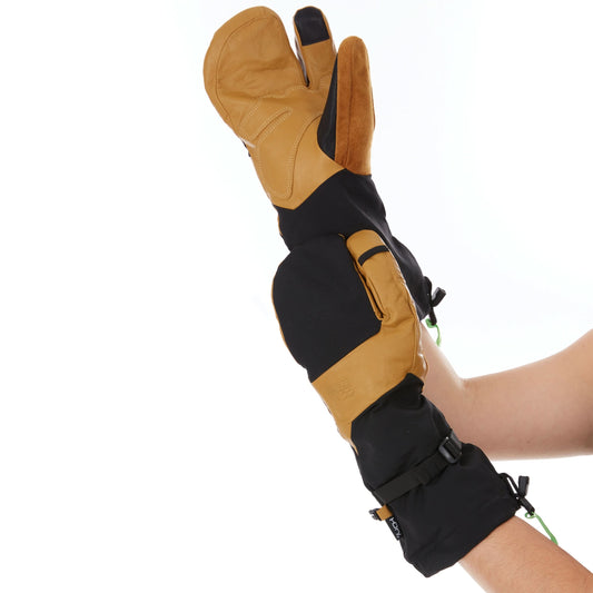 WoolTek Three Finger Waterproof Ski Gloves