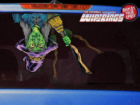 Creepy Witch with Broom WiperTags