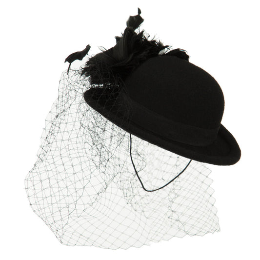 Mini Wool Bowler Fascinator