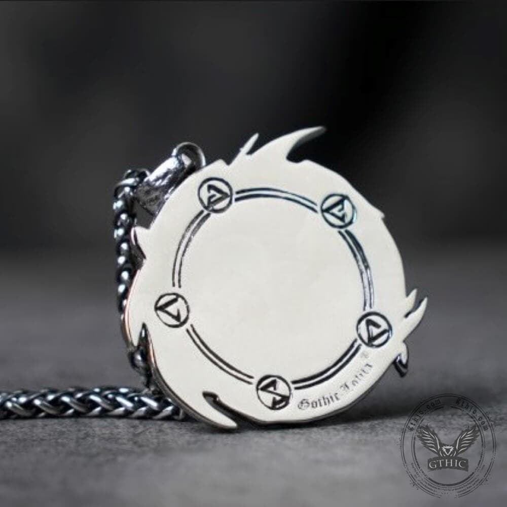 The Medallions Stainless Steel Wolf Pendant