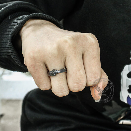 Wolf Loyalty Stainless Steel Animal Ring