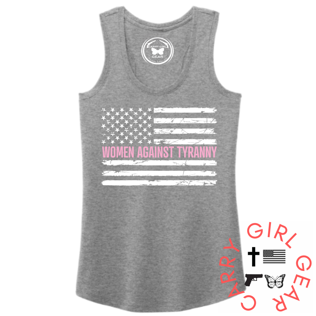 WOMAN AGAINST TYRANNY TANK TOP