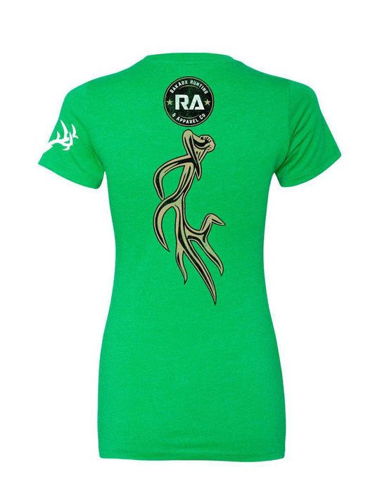 Womens Lucky Shed Brown Gold Tee