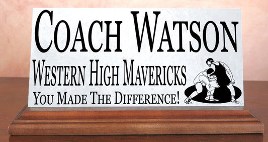 Wrestling Coach Gift Plaque For Great Wrestling Team Coaches