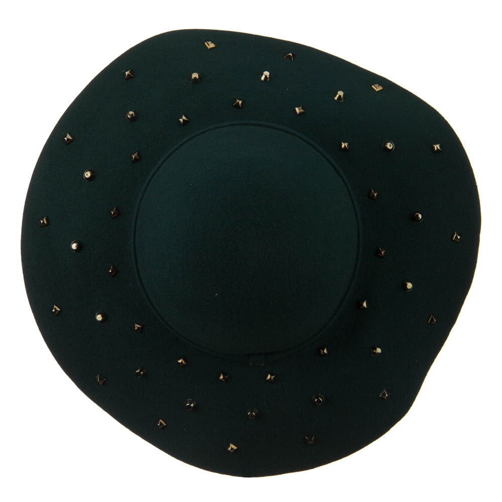 Wool Felt Studded Brim Hat