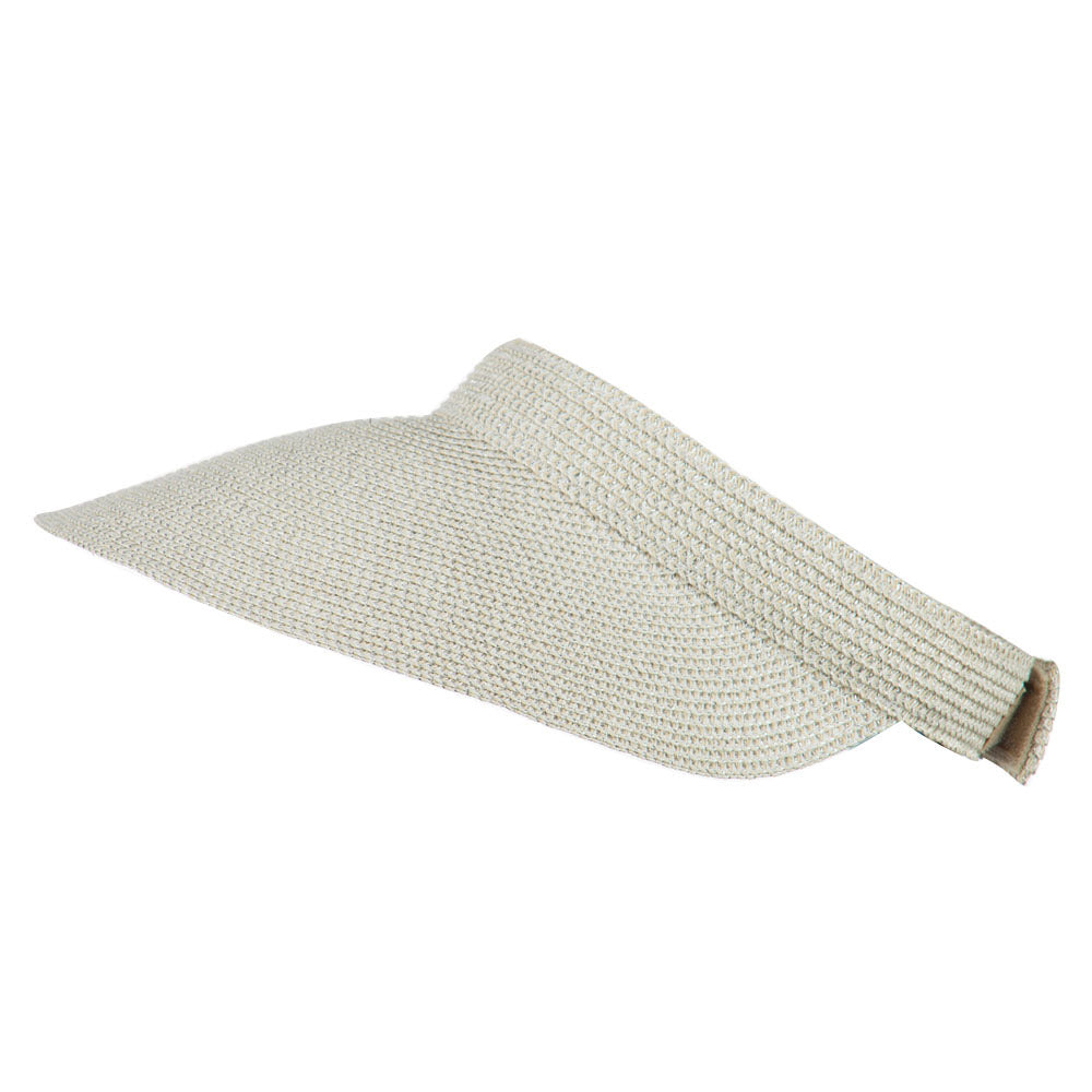 Women's UPF 50+ Metallic Poly Paper Braid Visor
