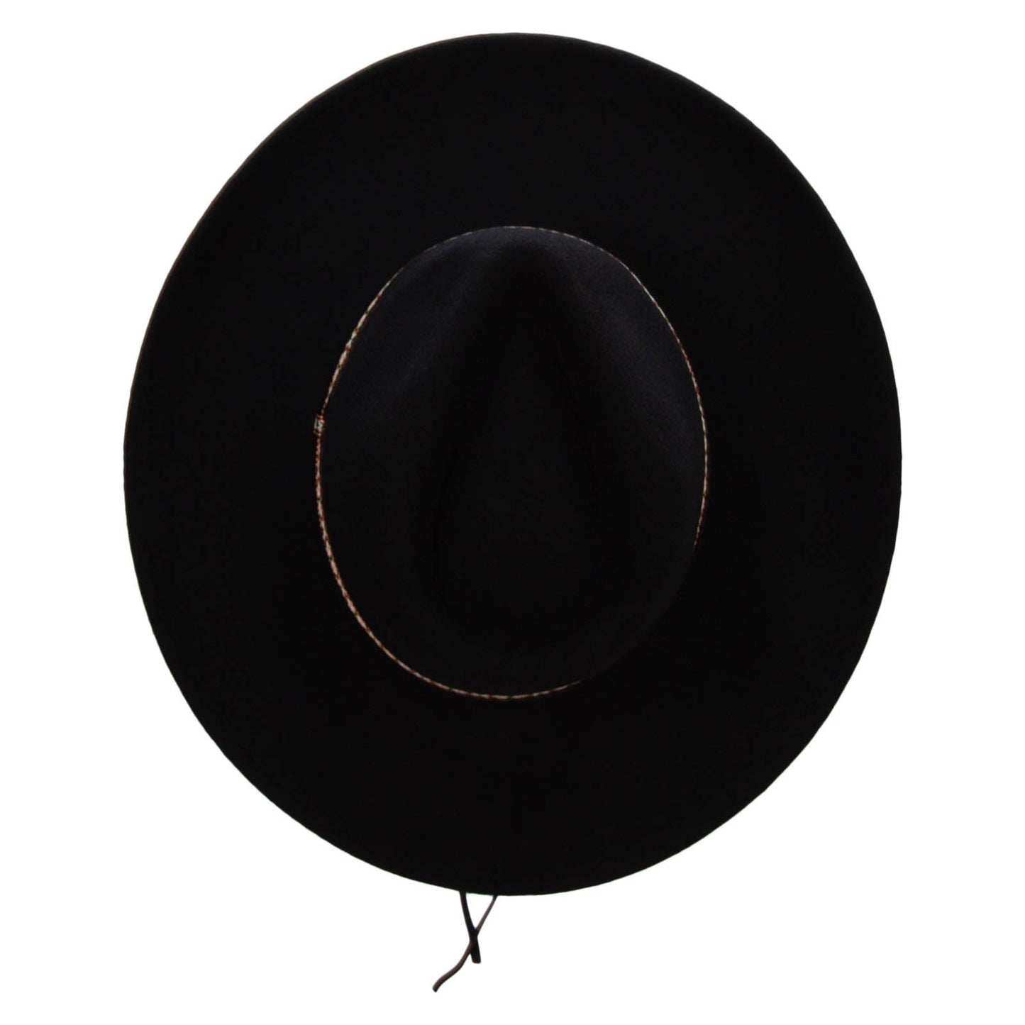 Unisex Leather Band Pinched Crown Large Brim Wool Fedora Hat