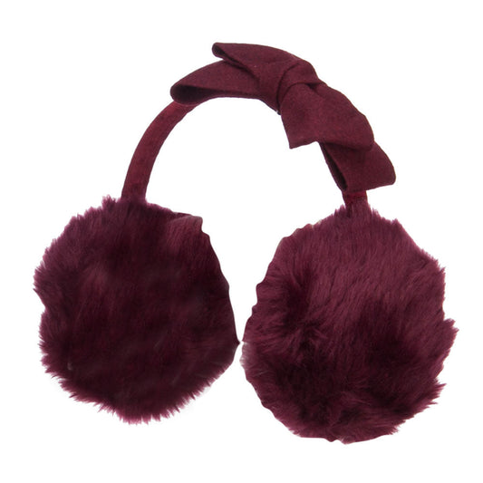 Faux Fur Felt Bow Ear Muff