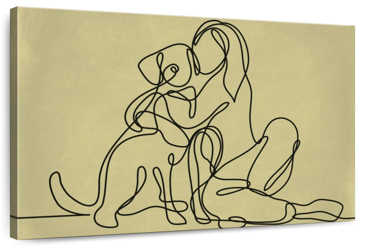 Woman Loving Dog Wall Art