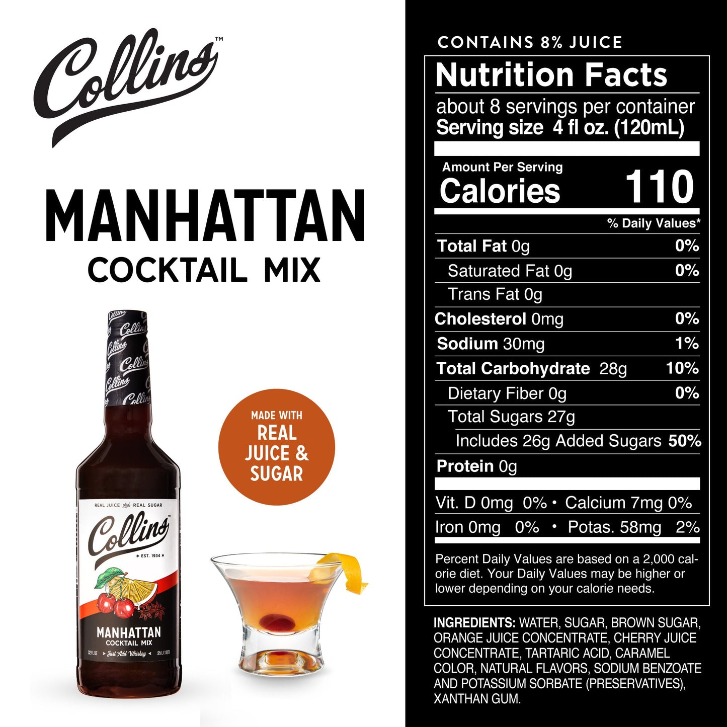 Manhattan Cocktail Mix 32 oz