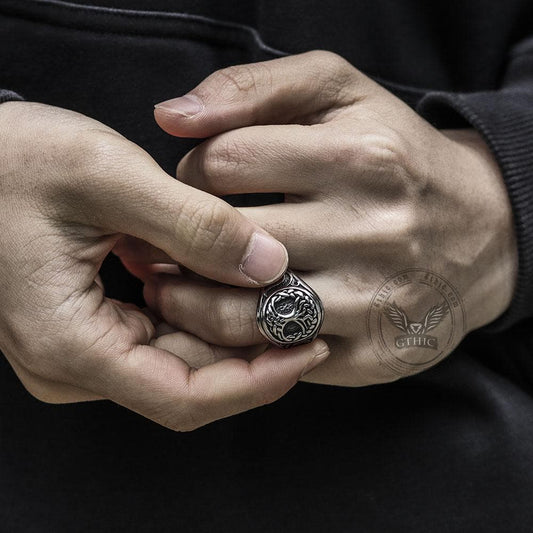 Yggdrasil Stainless Steel Viking Signet Ring