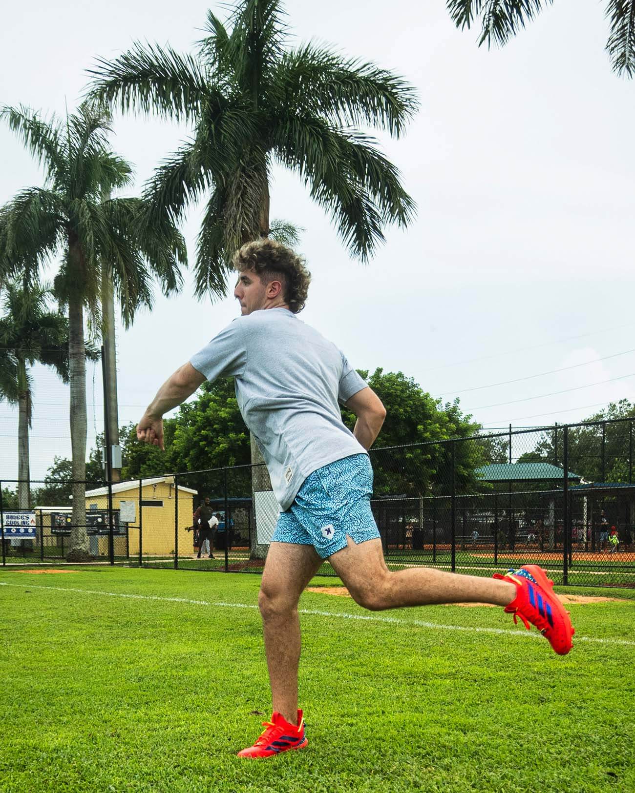 Aqua/Purple Elephant Print Training Shorts