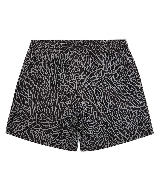 YOUTH Black/Gray Elephant Print Training Shorts