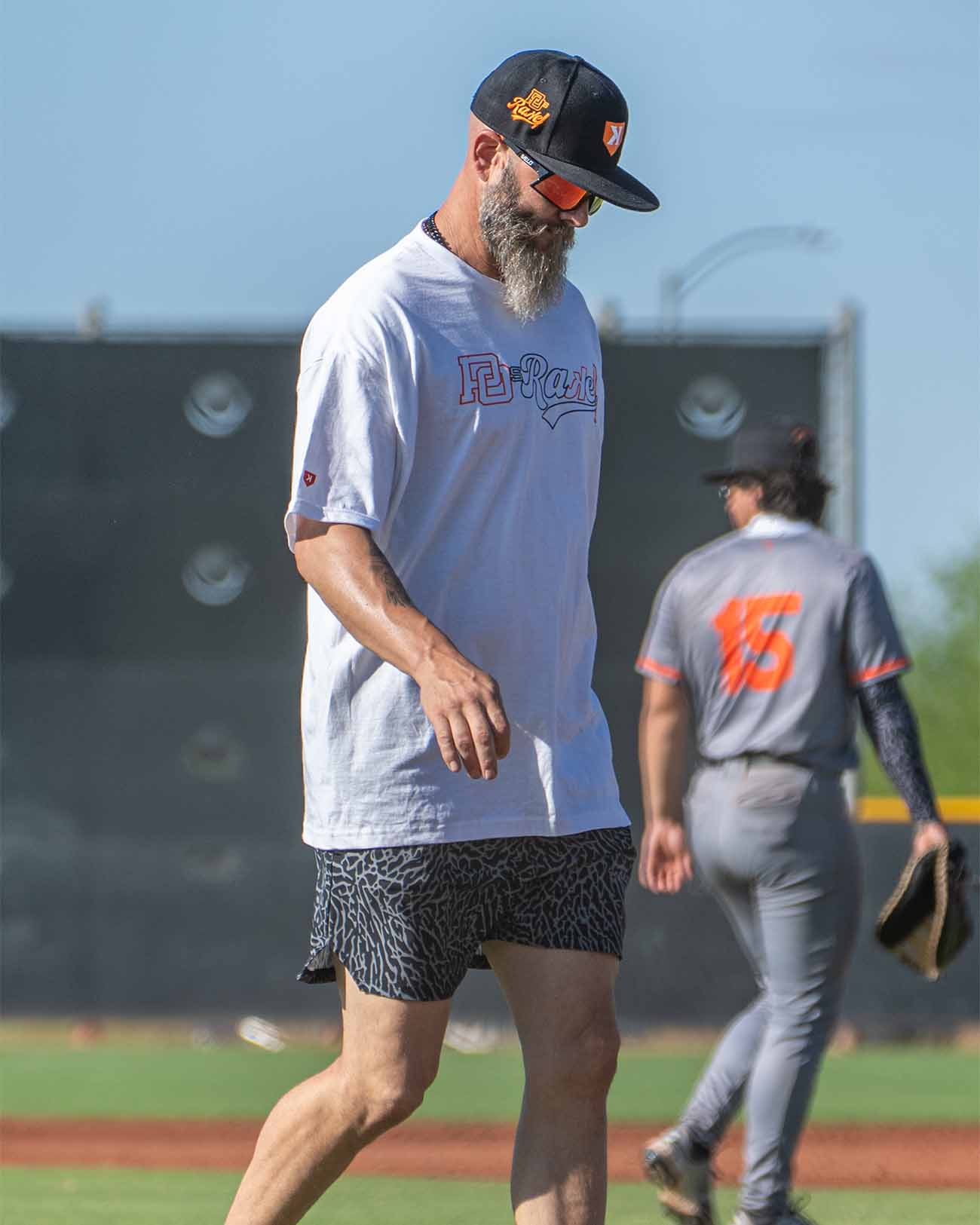 Black/Gray Elephant Print Training Shorts