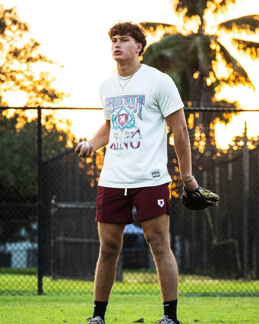 YOUTH Burgundy Training Shorts