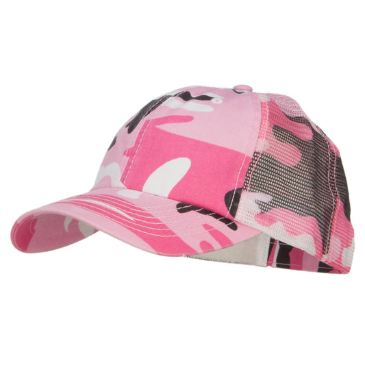 Enzyme Washed Camouflage Trucker Cap