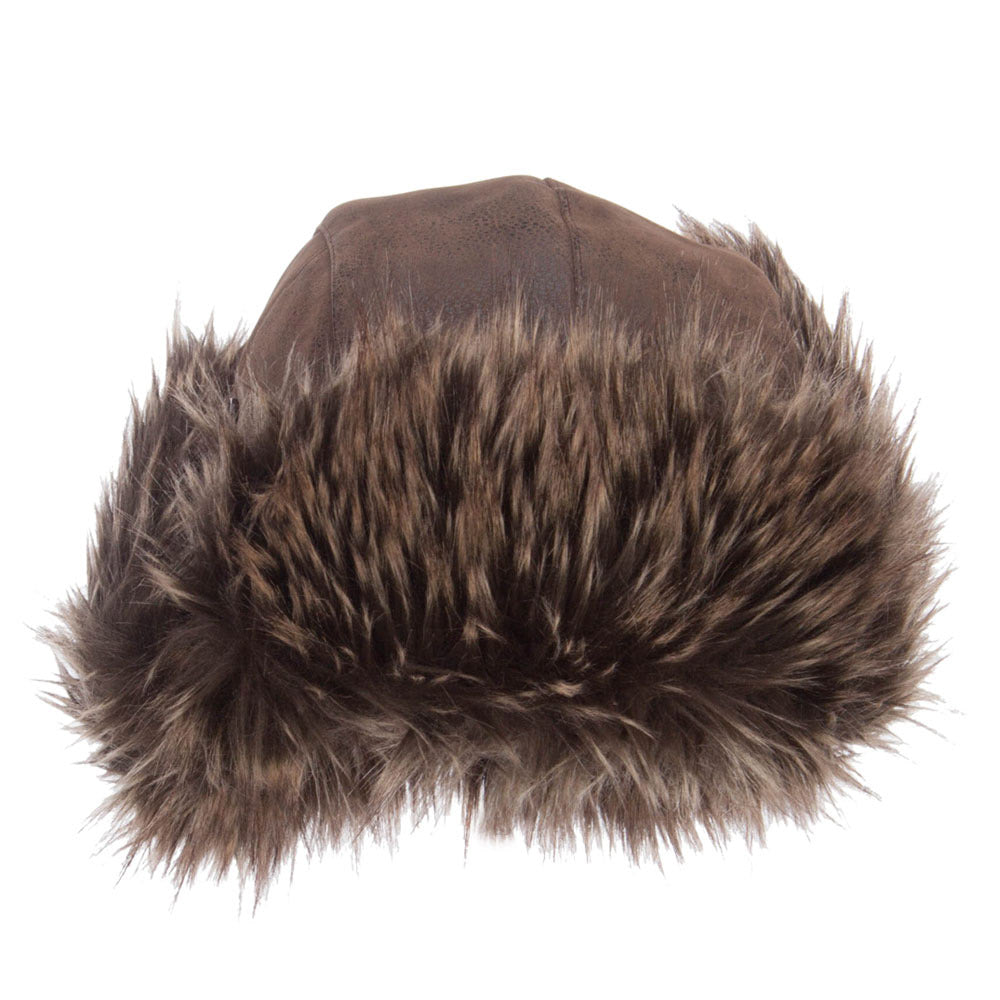 Faux Leather and Fur Trooper Hat