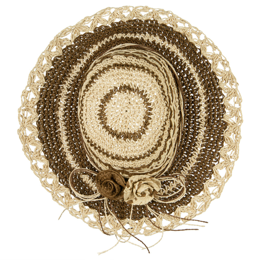 Toyo Braid Zig Zag Striped Hat