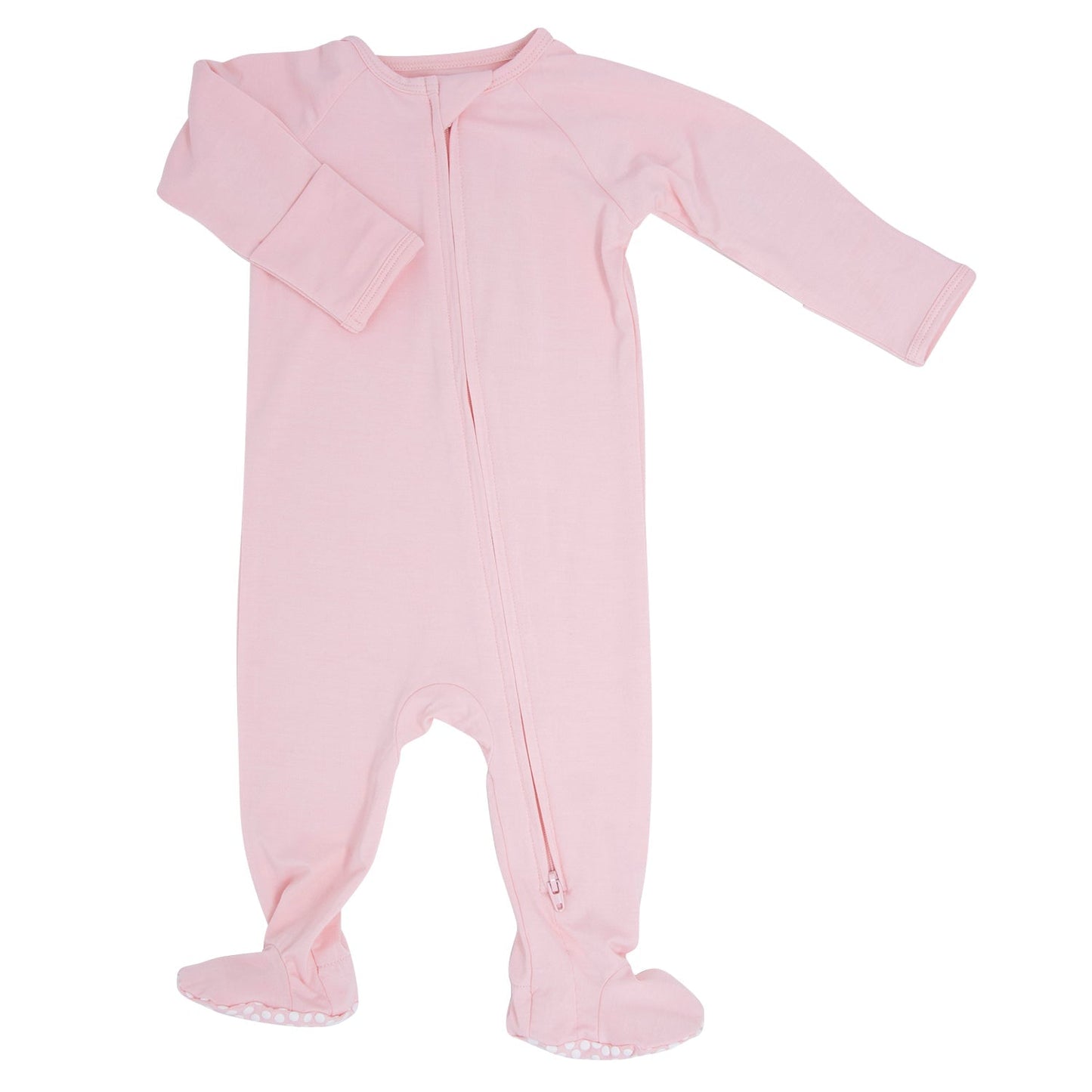 Zipper Footie Baby Pink
