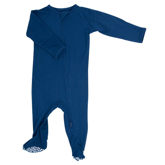 Zipper Footie Moonlight Navy
