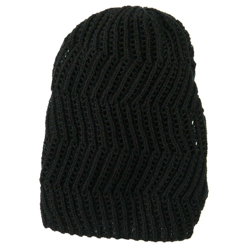Big Size Zig Zag Vintage Reversible Beanie