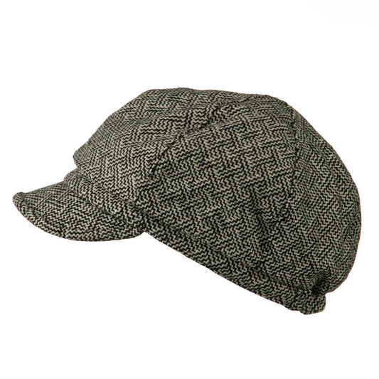 Zig Zag Tweed Newsboy Cap