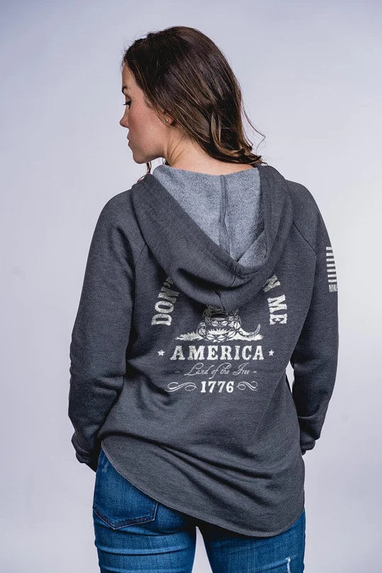 Lightweight Women's V-neck Hoodie - Don't Tread on Me