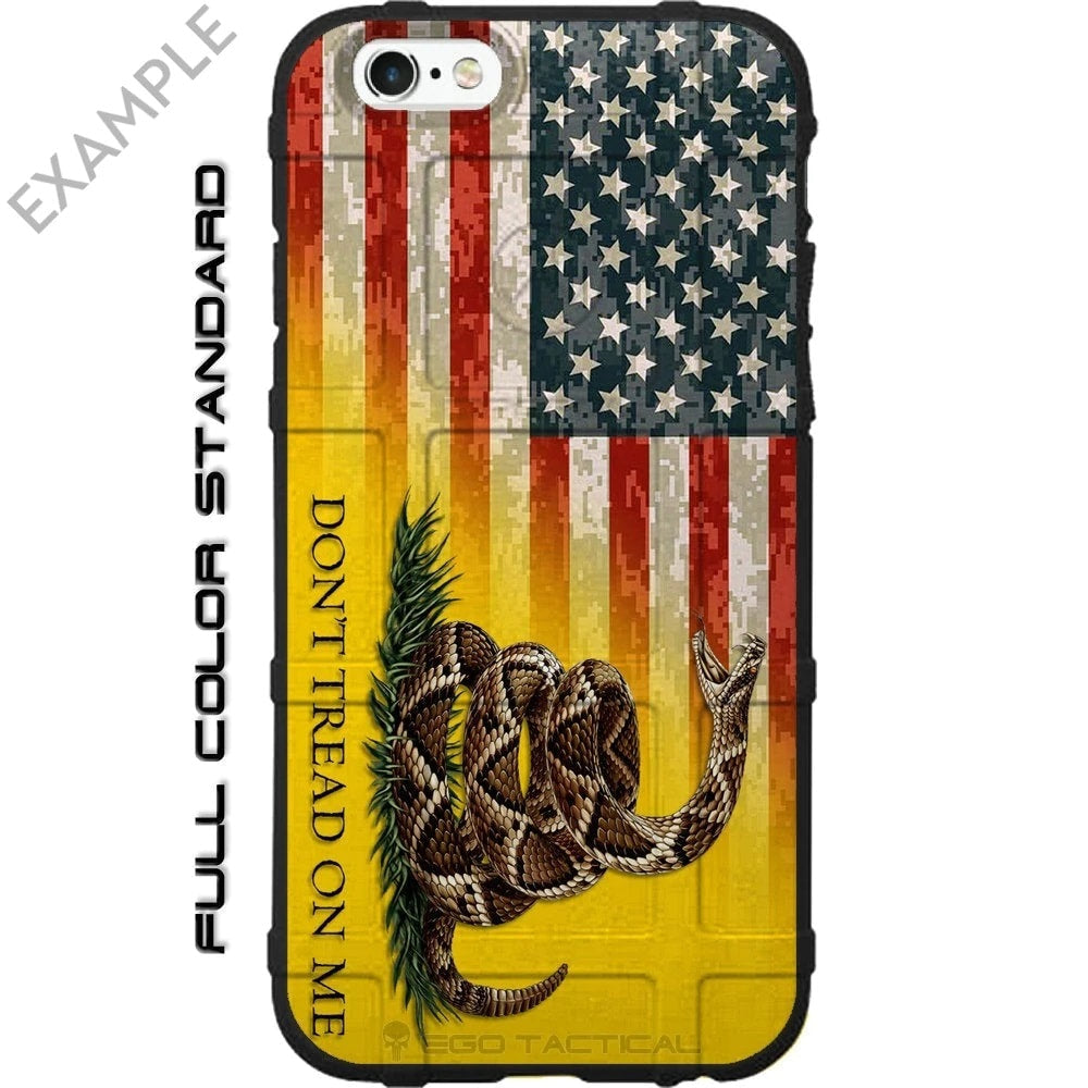 Don't Tread on Me Flag on US Camo Flag Phone Case