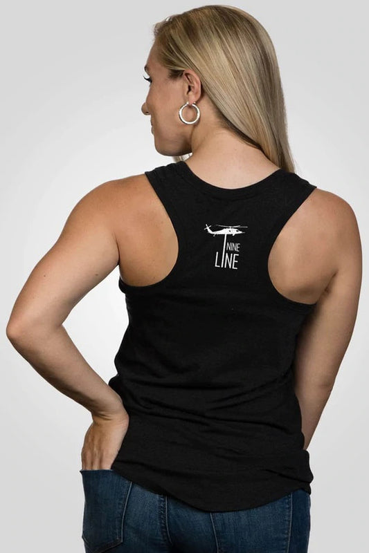 Women's Racerback Tank - America Black