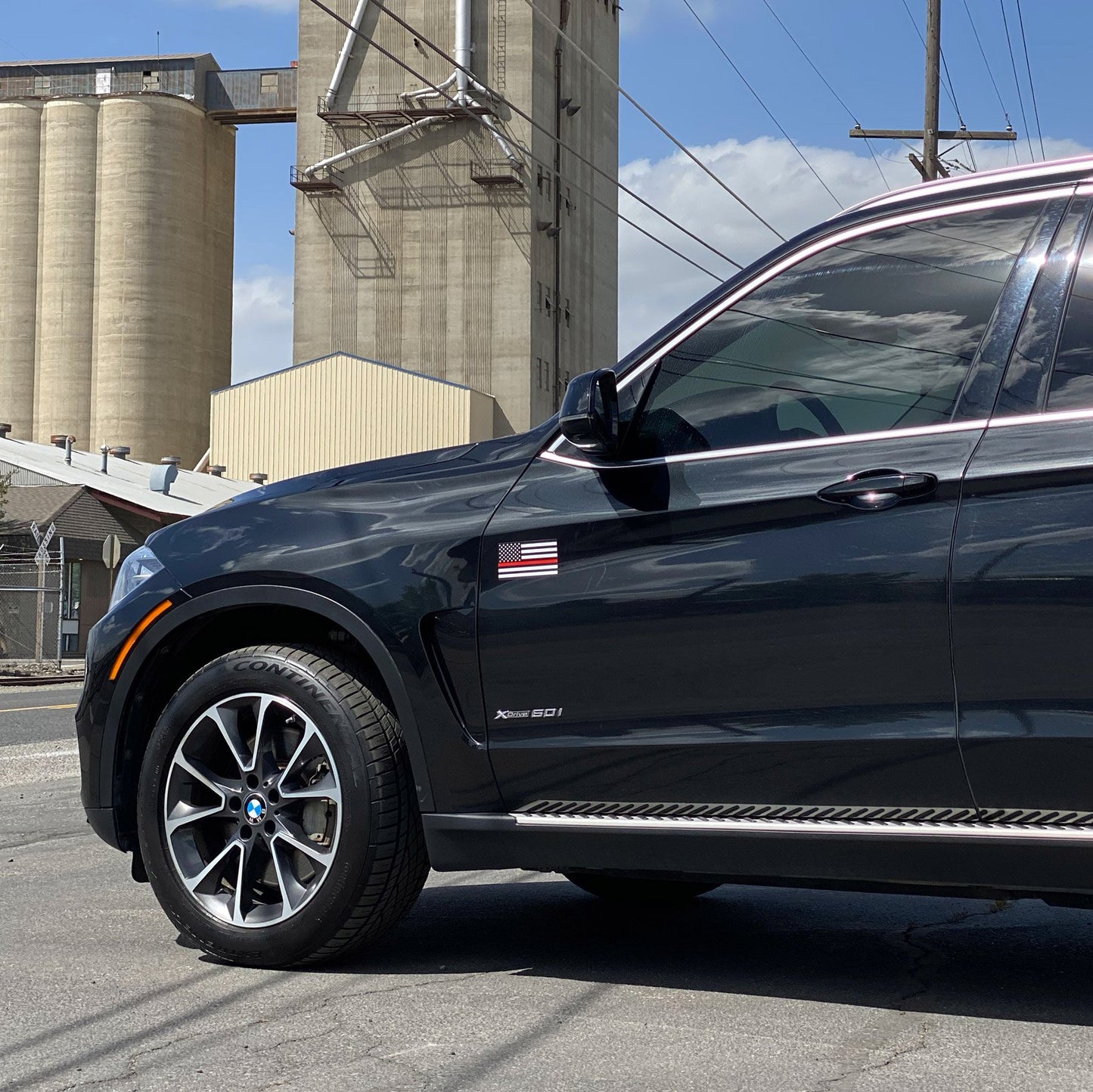 Red Line Flag Vehicle Magnet 2 Pack