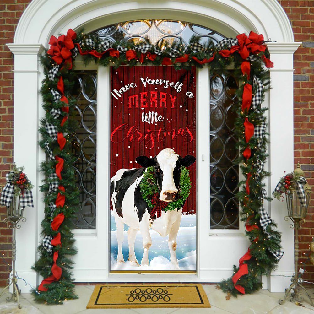Merry Christmas Cattle Door Cover