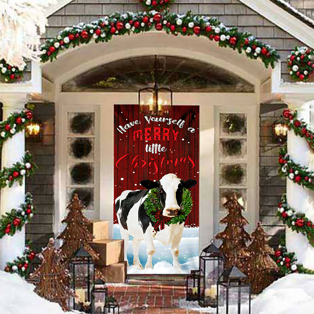 Merry Christmas Cattle Door Cover