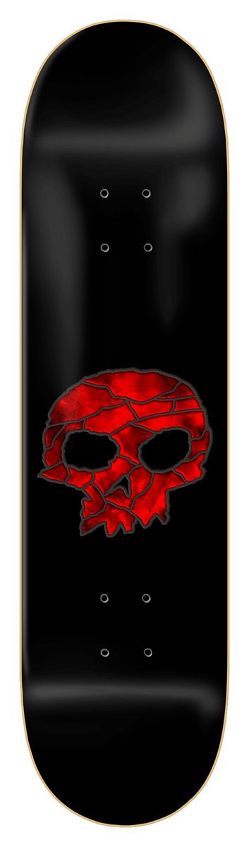 Zero Single Skull "Red Stained Glass" 8.5" Skateboard Deck