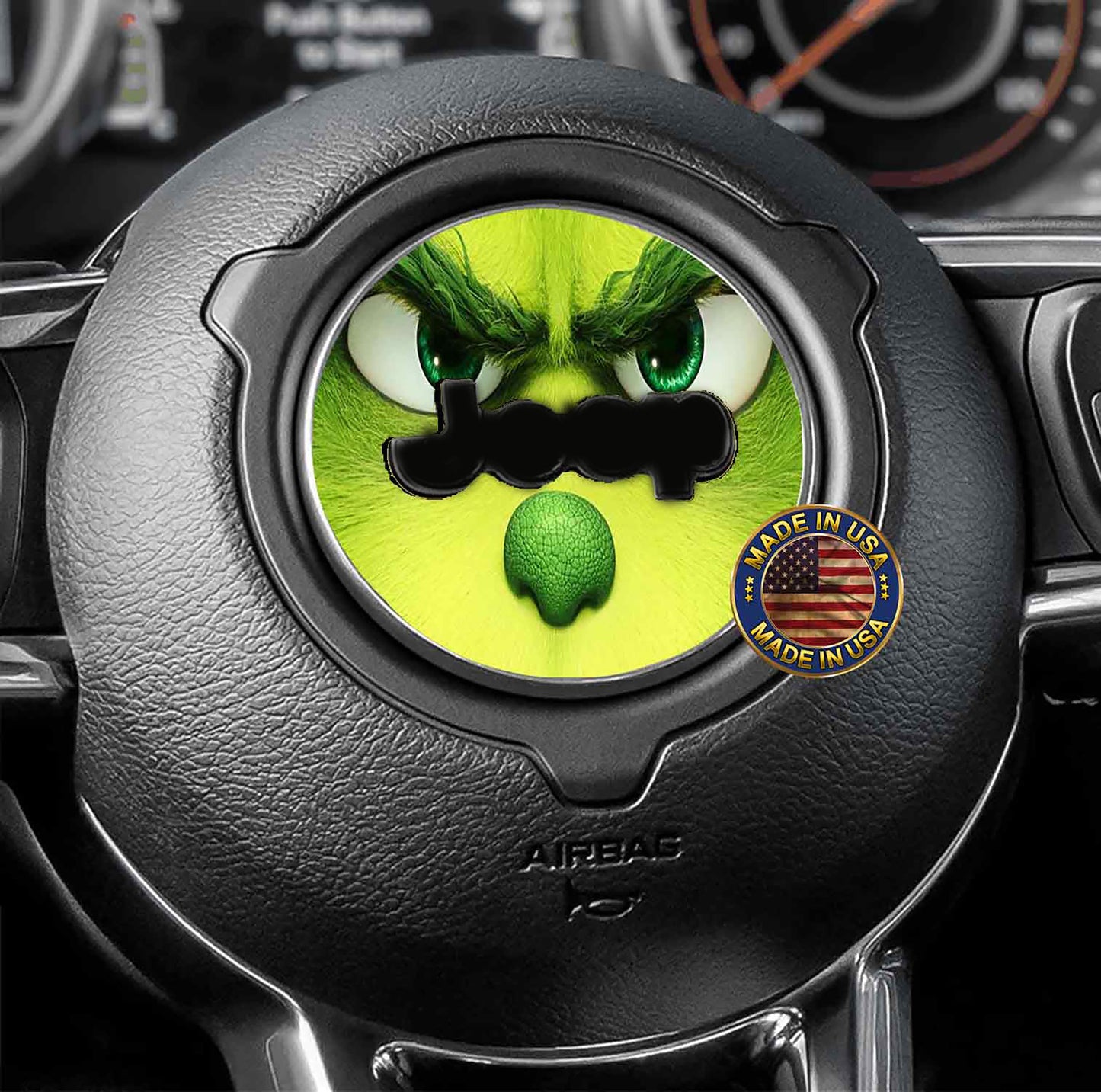 Steering wheel decal Grinch 116