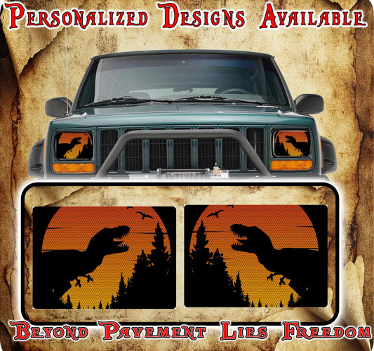 dino Eye decals for YJ or 5x7 headlights