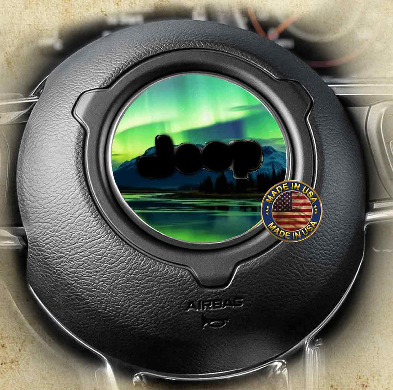 Steering wheel decal Northern lights 120