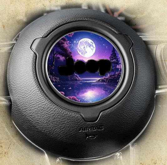 Steering wheel decal Purple Moon 198