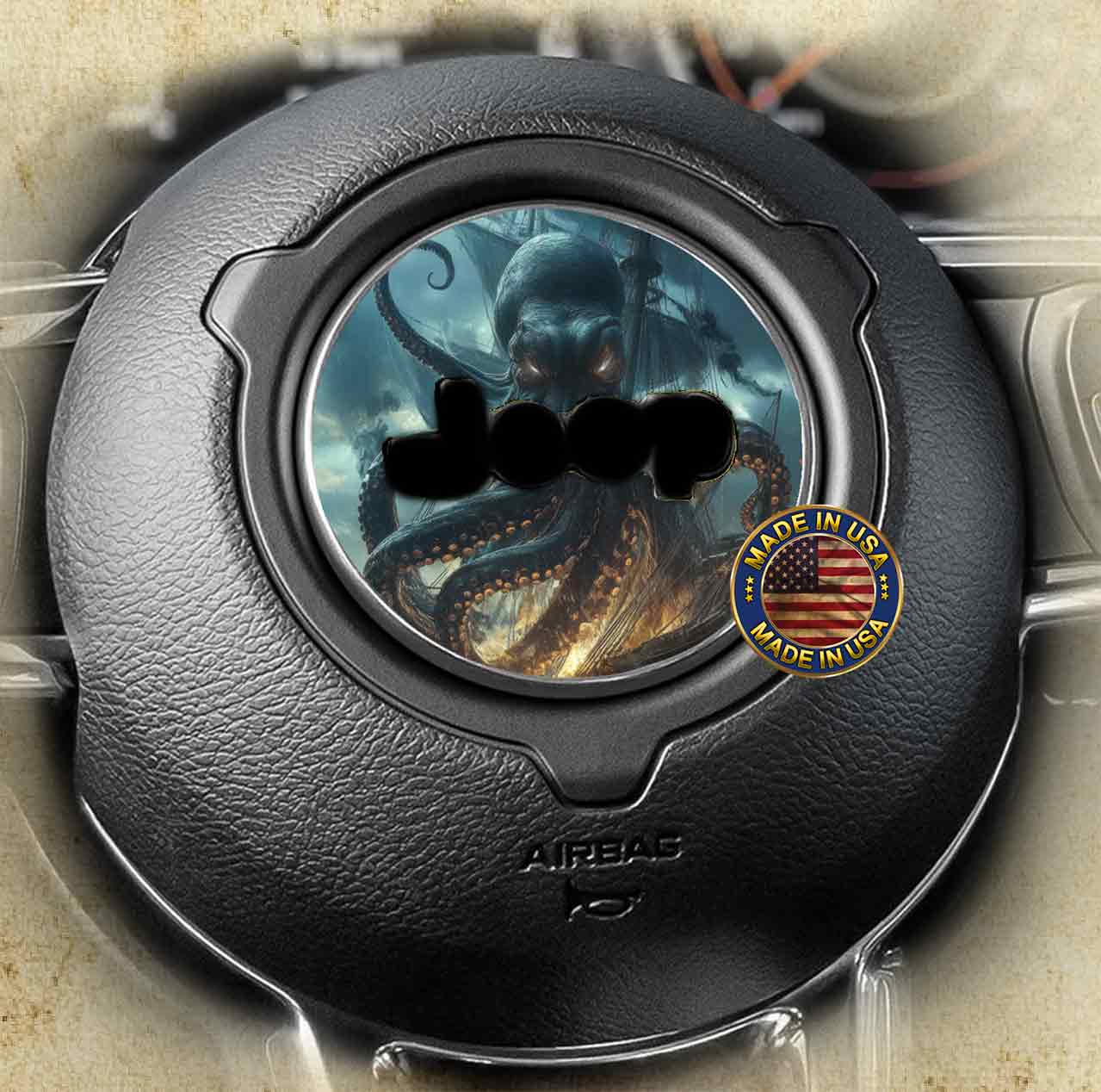 Steering wheel decal Kraken 171